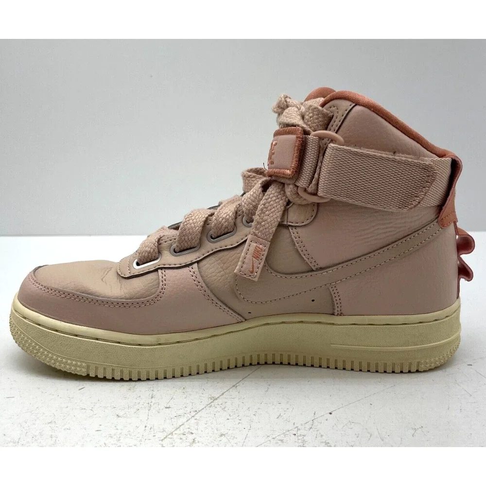 Nike Air Force 1 Shoes Womens Size 7 Pale Pink Utility Sneakers High Top